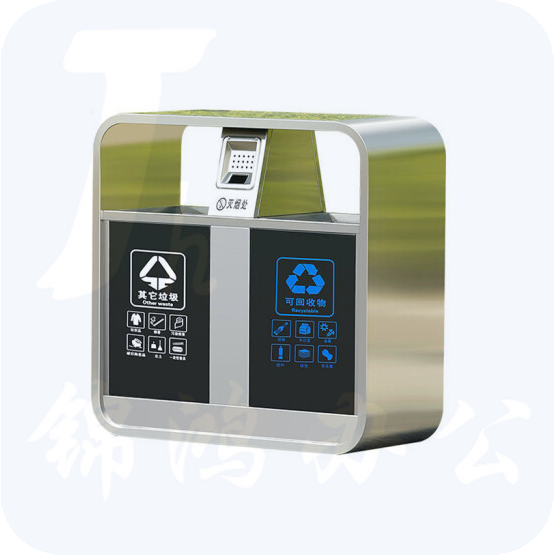 户外垃圾桶不锈钢垃圾桶  分类垃圾桶双桶  88*38*90cm 不含安装 货号：JC