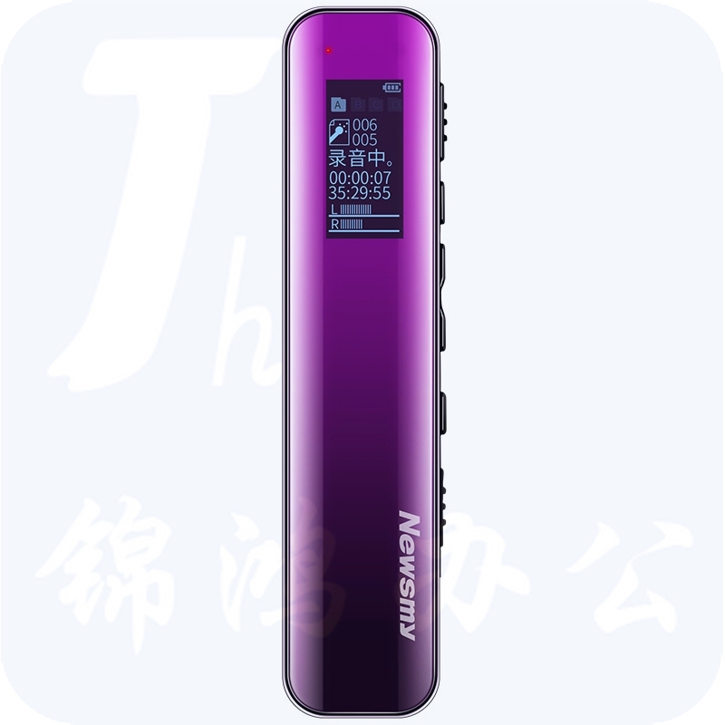 纽曼（Newsmy）录音笔 V19 16G一键录音 音频线转录 微型高清远距降噪录音器 学习培训会议录音速记 渐变紫