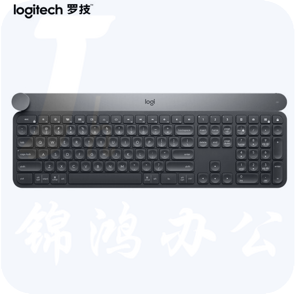 罗技（Logitech）Craft 无线蓝牙键盘 办公键盘 超薄 带优联 深灰色 旗舰款 无线蓝牙/超薄/带旋钮