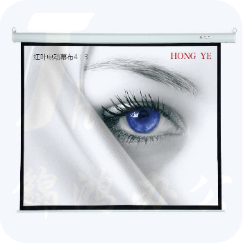 红叶 电动投影幕 100寸 幕布比例：4:3 （此商品不含安装）