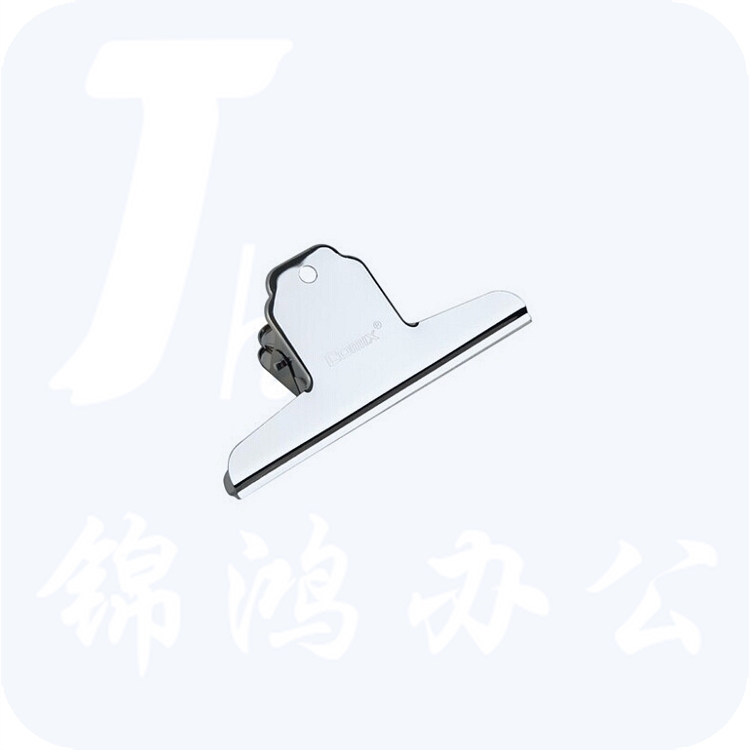 齐心B3619强力山形票夹(2#,3只/袋,18只/盒,盒装)镍3只/袋(袋)