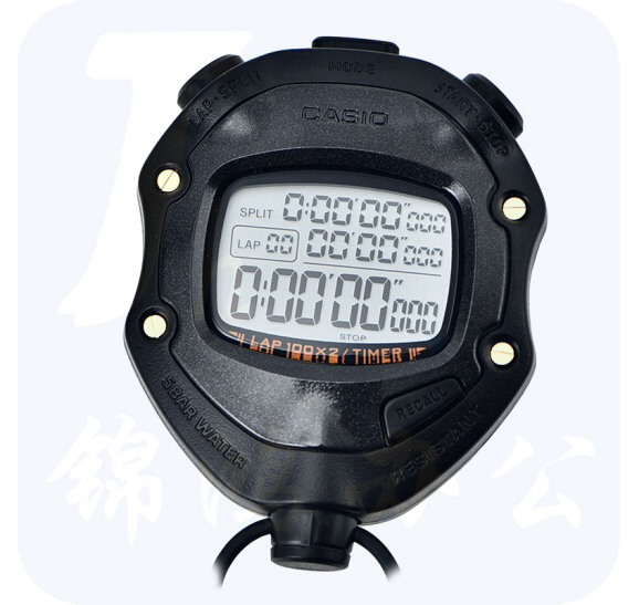 卡西欧 HS-80TW 电子秒表 计时器钟表运动学生比赛卡表黑色HS-80TW-1PF
