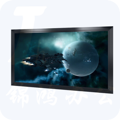 红叶 电动投影幕布200寸16:9白塑幕玻珠幕高清家用幕布 4.43*2.49