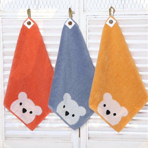 金号毛巾 S6130WH儿童毛巾 纯棉儿童小方巾3条装 30*30cm