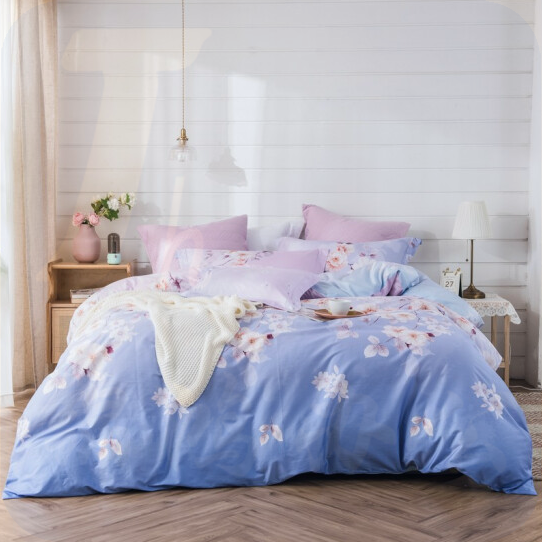 罗莱家纺 四件套纯棉宿舍全棉床单被罩床上用品 梦语之花