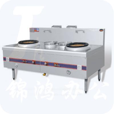 御丰  粤式塘砖双炒双温炒灶 带熄火保护 电子打火  2000*1000  550W/220V 货号：WY