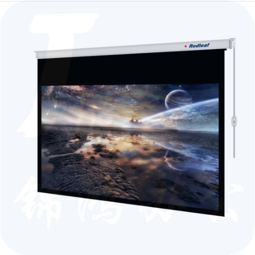 红叶 150英寸 16：9 电动 高清玻纤幕  3.32*1.87