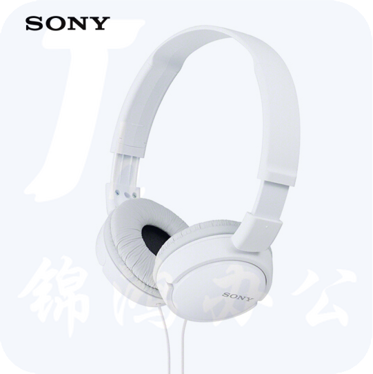 索尼（SONY）MDR-ZX110AP 头戴式 立体声耳机 白色/黑色