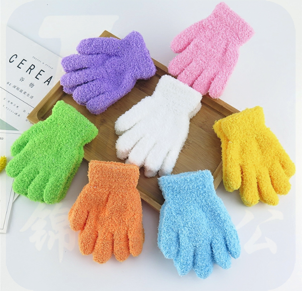 儿童手套 果绿/大红/橘黄/天蓝/ 适用于4-10岁儿童  下单备注颜色