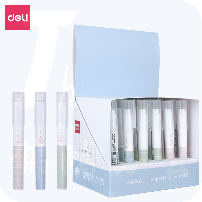得力9629笔型固体胶24支装