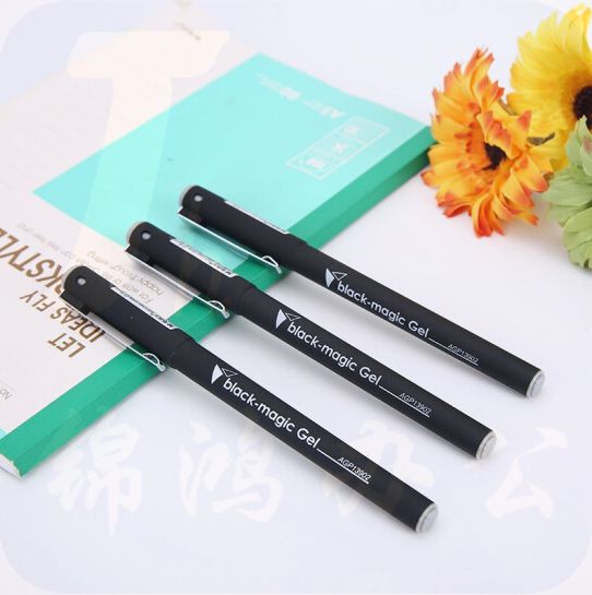 晨光 黑骑士中性笔 黑色 AGP13902 子弹头拔帽款 0.5mm 12支装