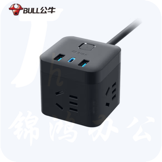 公牛30WPD魔方插座/接线板 Type-c口+USB口+3插孔 全长1.5米