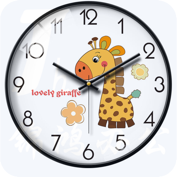 摩门 12英寸30cm挂钟 幼儿园智能自动对时电波钟 金属黑 HE0163