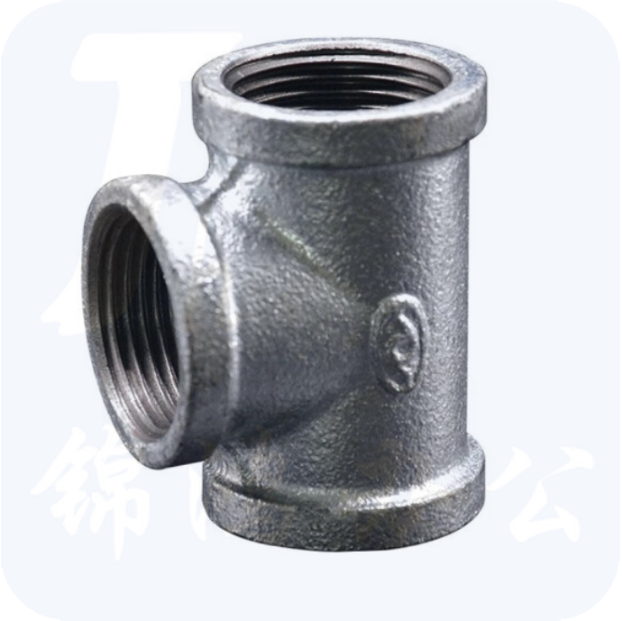 赣玛 DN40 镀锌管件玛钢等径三通1.5寸内牙三通