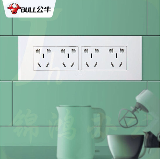 公牛(BULL) G04Z456A  开关插座 多功能118型插座 20孔 电源插座面板 （底盒需另购）