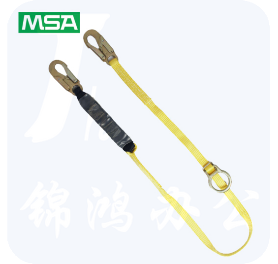 梅思安/MSA 9302003单腿吸震绳 长度可调节 65mm开口锚点挂钩