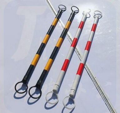 巨联（JULIAN）伸缩杆橡胶路锥连接杆 PVC路锥警示连杆红白反光杆子交通设施