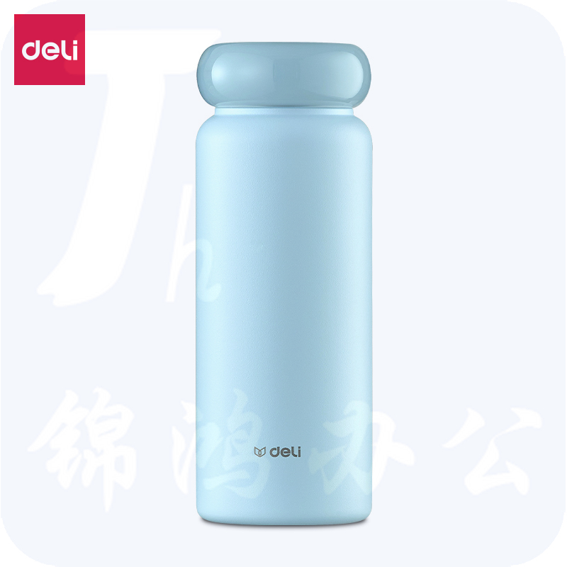 得力LL610炫彩星环保温杯(旋盖)(400mL)(蓝)(个)