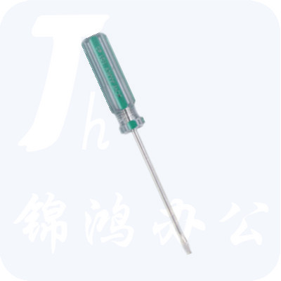 巨联（JULIAN）5*100一字 601系列双色彩条螺丝批水晶透明手柄螺丝刀改锥带磁螺丝刀规格