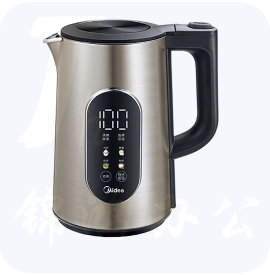 美的（Midea）电热水壶烧水壶保温热水壶1.5L大屏温显5段控温沸腾除氯316不锈钢  MK-SEK1511 货号：JC