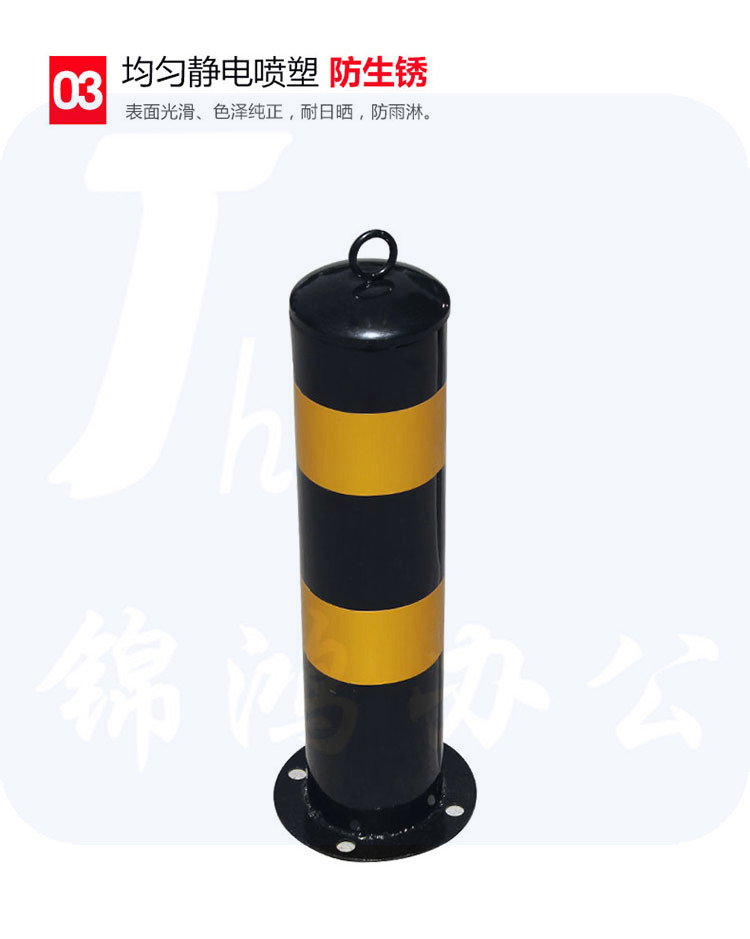 趣行 金属固定路桩 停车位反光立柱 警示柱交通安全设施挡车柱-京东