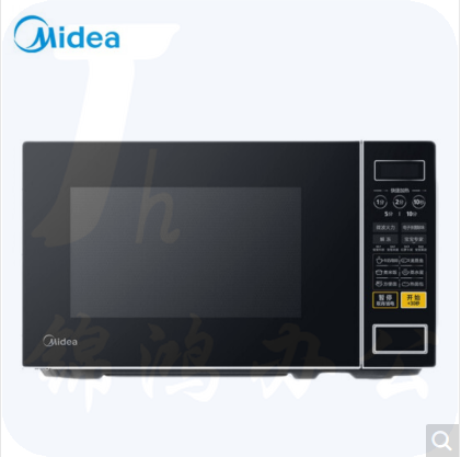 美的 20升微波炉 微电脑操控 转盘加热智能菜单 一键解冻 杀菌电子除味 薄膜按键 M1-L213C