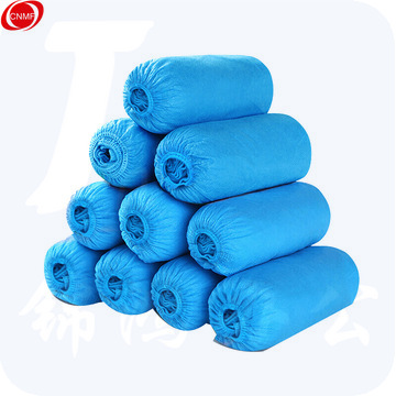 谋福 8098 一次性无纺布鞋套 100只装 蓝色