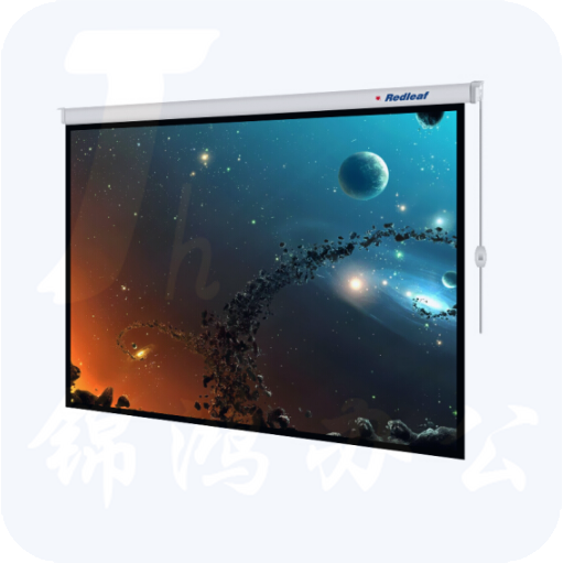 红叶（HONGYE）180英寸4:3电动玻珠白塑银幕 玻珠  3.66*2.77