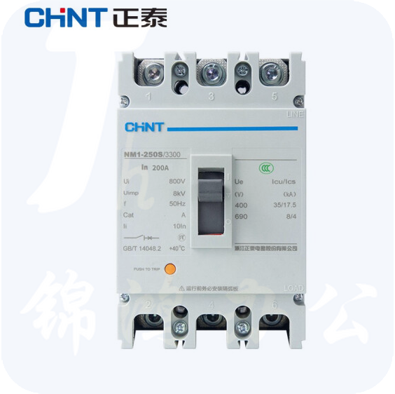 正泰（CHNT）NM1-250H/3300-200A 塑壳断路器 三相3P空气开关 过载短路保护器 货号：JC