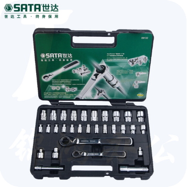 世达（SATA）30件13x20MM系列穿透式套筒组套货号09132