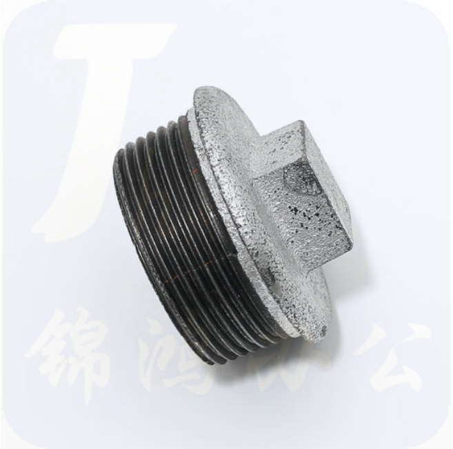 赣玛 DN50 玛钢国标带边管堵2寸外丝堵头