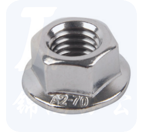 巨联(JULIAN) 不锈钢法兰螺母防滑六角法兰螺帽 M4