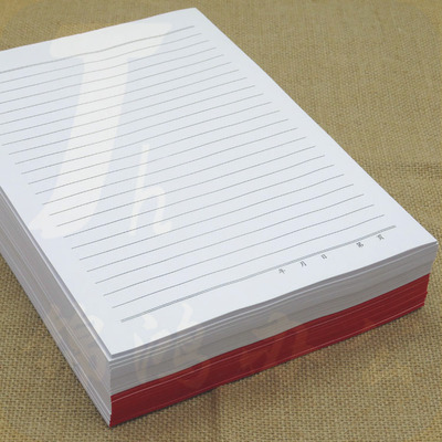 加厚黑色线条信纸    5本装   货号：JC