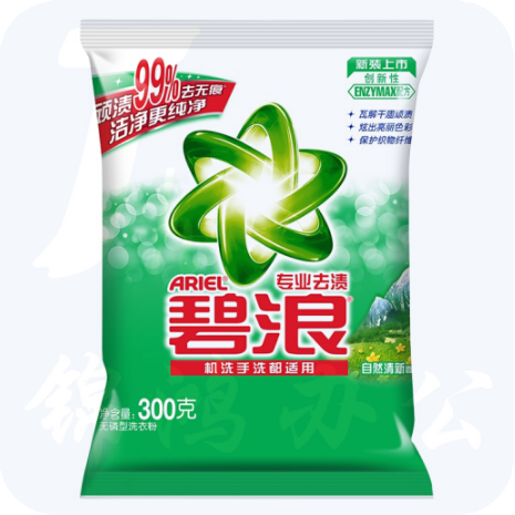 碧浪(Ariel)洗衣粉（清新）300g 16袋/件