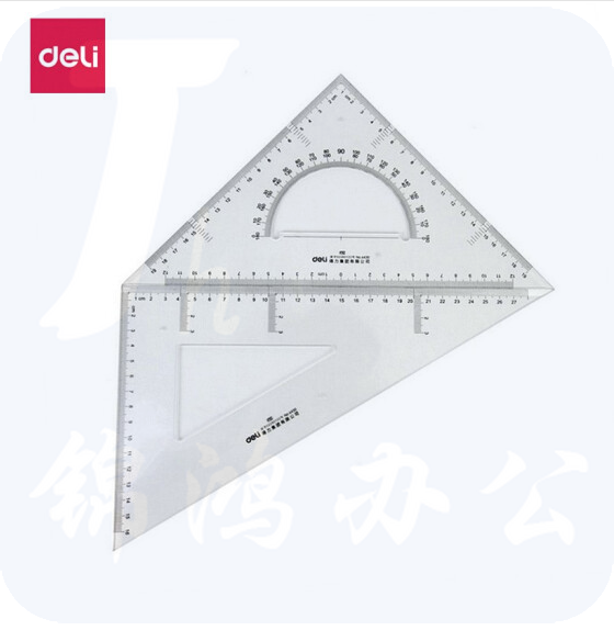 得力（deli） 6430三角尺 30cm有效刻度