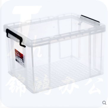 巨联 防摔防裂整理箱储物箱 96升 680×480×380 透明收纳箱塑料储物箱特大号收纳盒大号装衣服书的箱子整理箱   10个/箱