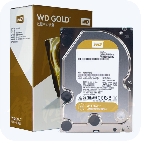 西部数据 金盘 8TB SATA6Gb/s 7200转256M 硬盘  (WD8004VRYZ)