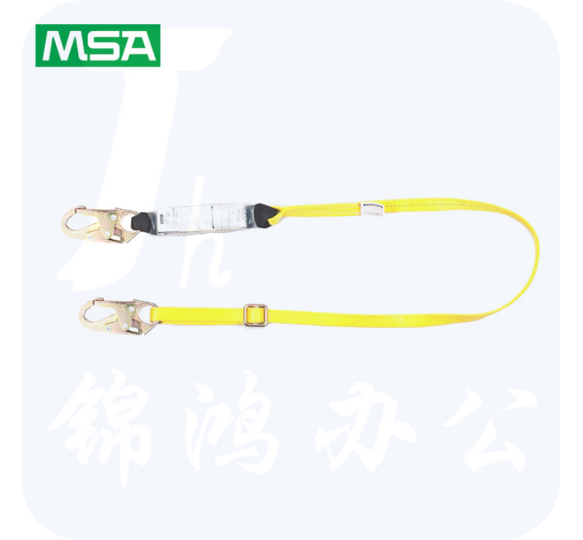 梅思安/MSA 10106903单腿吸震绳 长度可调节 60mm开口铝合金挂钩（1条）