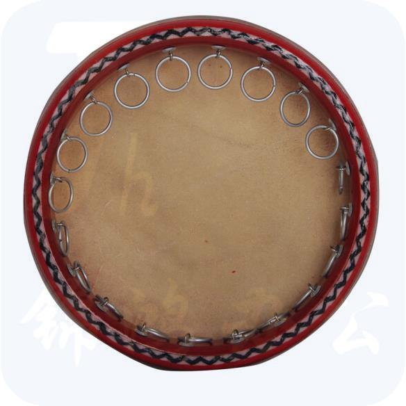 疆民族乐器维吾尔族 实木高档牛皮手鼓 直径40CM