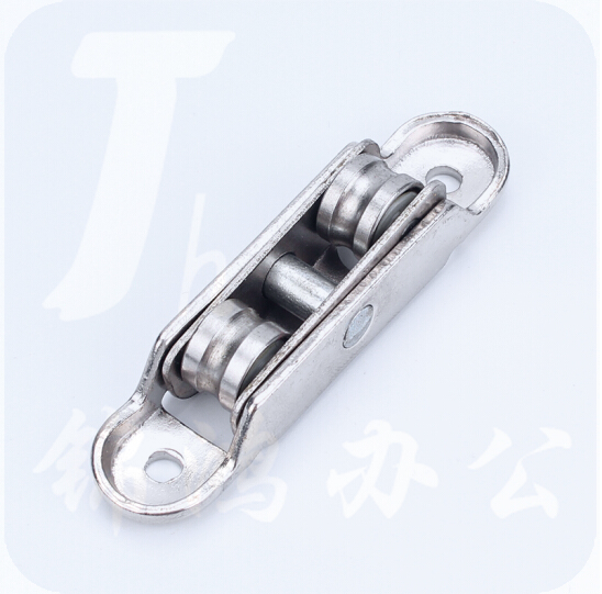 塑钢门窗滑轮 圆边双槽轮