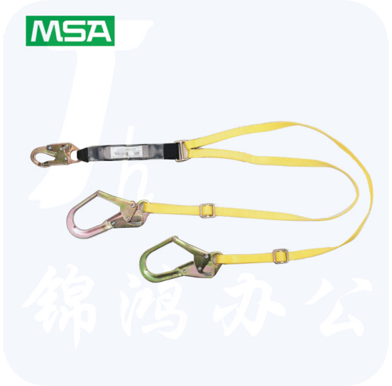 梅思安/MSA 9302004双腿吸震绳 长度可调节 65mm开口锚点挂钩