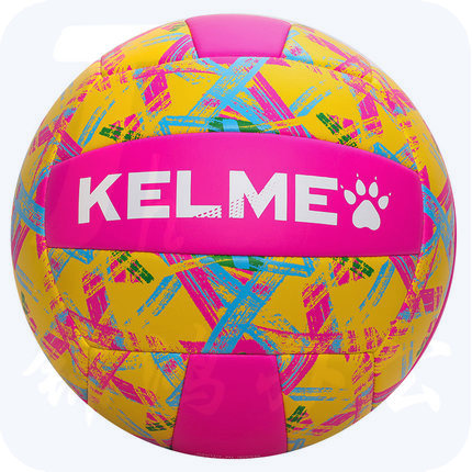 卡尔美/KELME  5001 中考排球学生训练专用球 5号沙滩比赛球 玫红/黄