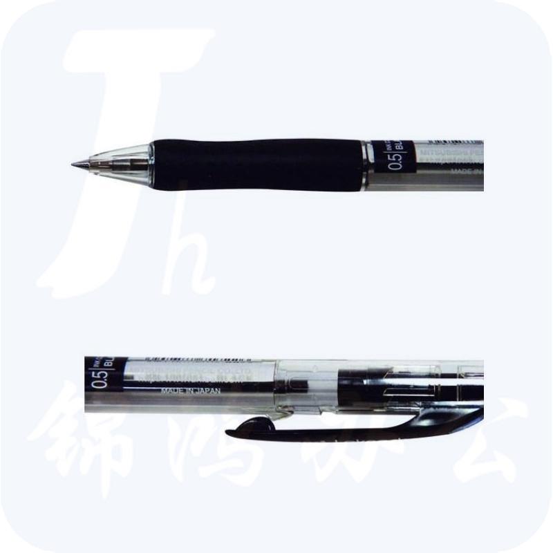 三菱 SN-100 透明杆按挚式圆珠笔 0.5 黑色 按盒销售