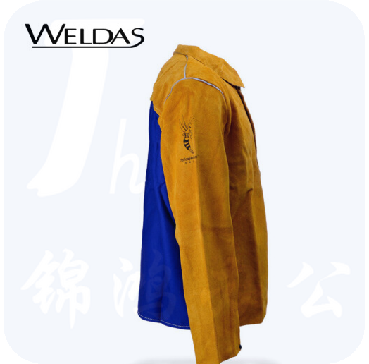威特仕 44-2530 雄蜂王牛皮透气款电焊工服背部凉爽款上身烧焊焊服 S-XL