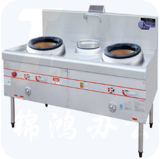 御丰 商用燃气炒菜灶单炒单温双头单尾灶1800*1000*800