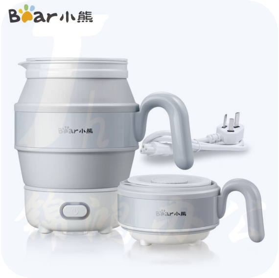 小熊（Bear）折叠便携式电水壶食品级硅胶烧水壶热水壶