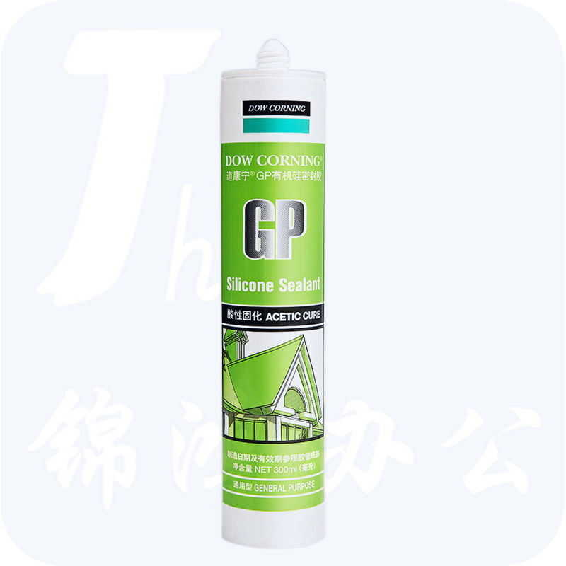 道康宁 玻璃胶酸性密封胶厨卫门窗吊顶硅胶防水防霉 透明 白色 黑色  300ml