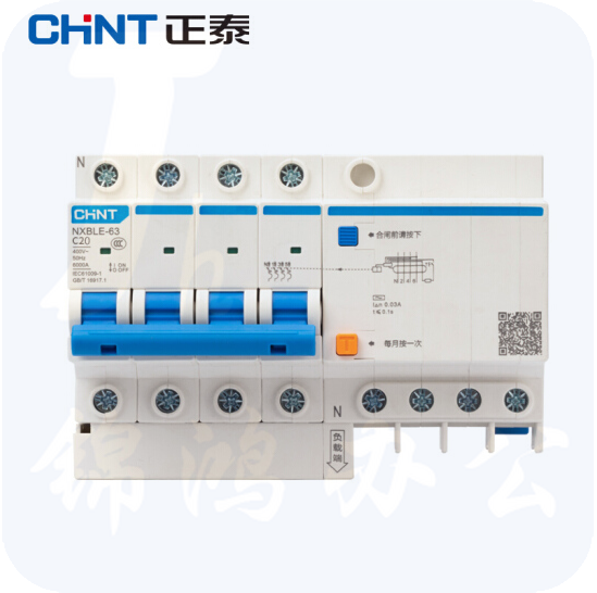 正泰（CHNT） 4PL D20 家用小型漏电保护断路器空气开关
