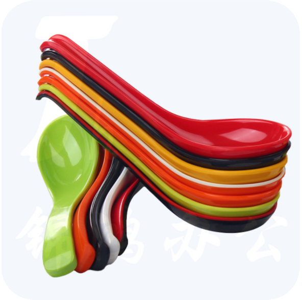 密胺勺子汤勺调羹A5食品级高温塑料仿瓷勺