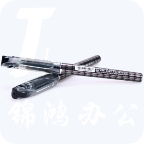 宝克（BAOKE）PC2128 黑色0.38mm半针管中性笔办公签名笔财会笔